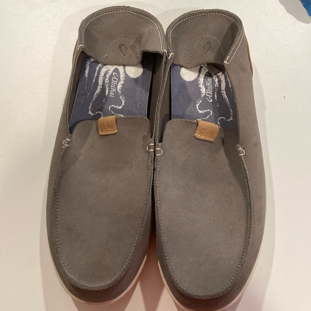 OluKai NaluKai Kala Slip On Mens US 14 Gray Casual Comfort Shoes - 10409-7B19
